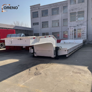 FUWA Axle 3 Axle 60T Heavy Duty Lowbed Semi Trailer