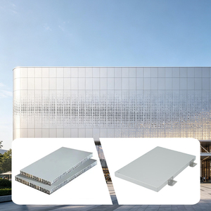 PVDF Exterior Facade Curtain Wall Aluminum Honeycomb Panel