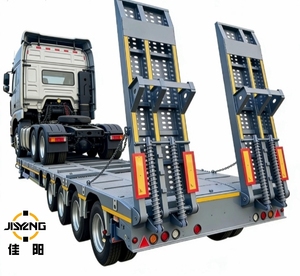 100-120 Tons 3 Lines 6 Axles Lowbed Trailer 40ft Deck