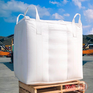 China Factory Wholesale 1 Ton Bag White Plastic FIBC Big Jumbo Bags 1000kg Breathable Soft Tray Thickened Space Sludge Lifting