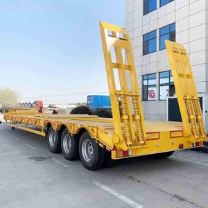 Lowbed Trailer 3 Axle 50 60 80 Ton Gooseneck Semi Trailer