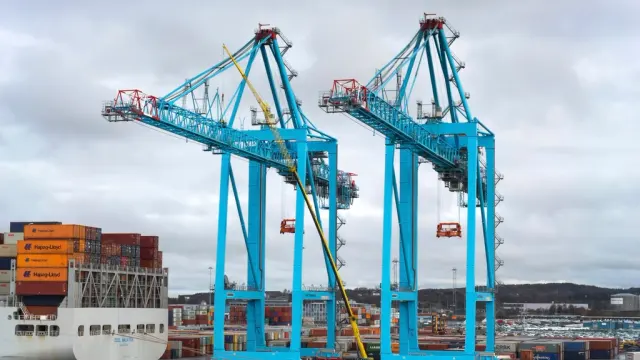 Port container terminal and logistics hub