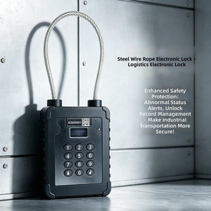Steel Cable Smart GPS Padlock Real Time Asset Tracking Remote Alarm